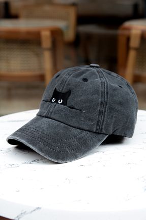 کلاه مشکی زنانه پنبه ای CAP BROS - کد 935630753