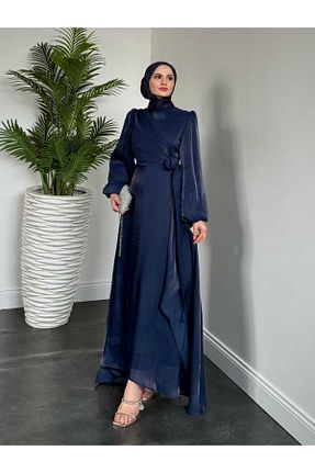 لباس مجلسی حجاب سرمه ای زنانه دو سینه TESETTÜR AKBAŞ - کد 936664565