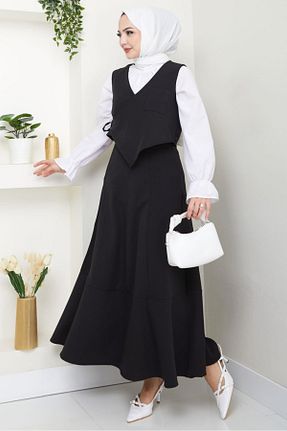 ست بالاتنه و پائین تنه حجاب مشکی زنانه رگولار Bestenur - کد 901391385