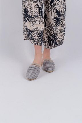 دمپائی طوسی زنانه پاشنه تخت lovitto - کد 935790962