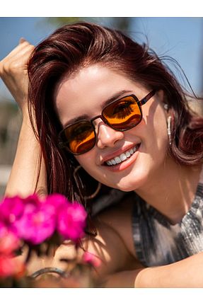 عینک آفتابی قهوه ای زنانه 50 Ticarto - کد 932901663