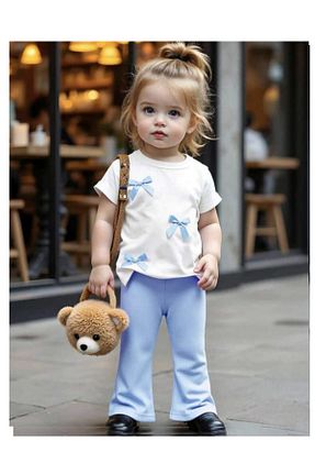 ست بالاتنه و پائین تنه آبی بچه گانه بافتنی My Kids Wear - کد 936565091