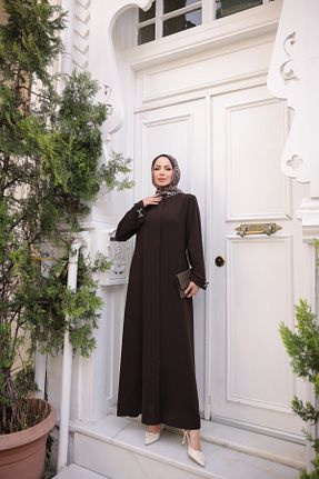 کلاه و ابایا قهوه ای زنانه پلی استر KADEEM - کد 929034371