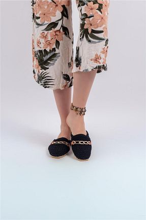 دمپائی مشکی زنانه پاشنه تخت lovitto - کد 935817769