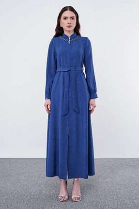 مانتو بلند حجاب سرمه ای زنانه Zühre - کد 935940855