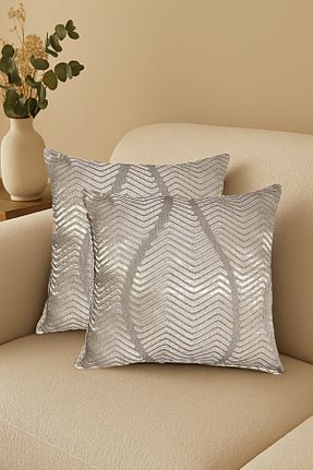کوسن و روکش کوسن قهوه ای پنبه ای Evlen Home Collection - کد 288524548