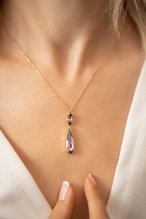 گردنبند نقره صورتی زنانه 925 عیار Ninova Silver - کد 935831088