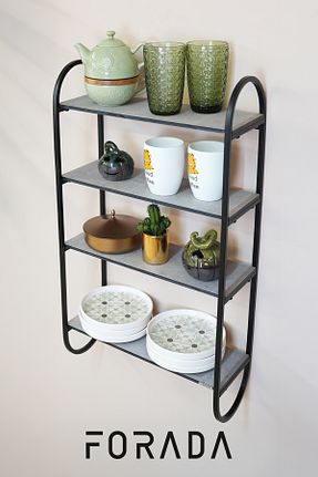 قفسه دیواری مشکی 40 سانتی متر Forada Home & Style - کد 925138124