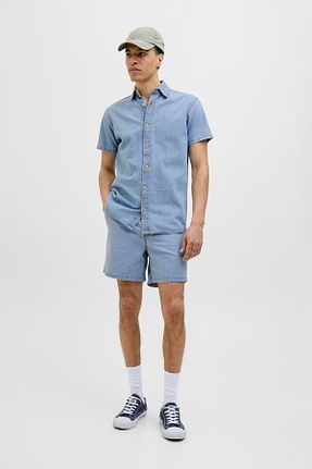 شلوار جین آبی مردانه پاچه گشاد Jack & Jones - کد 930004857