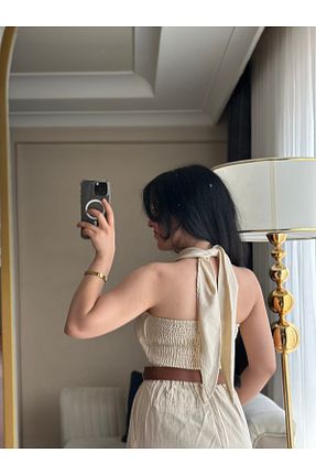 بلوز بژ زنانه ساده SANDY FASHİON - کد 935761622