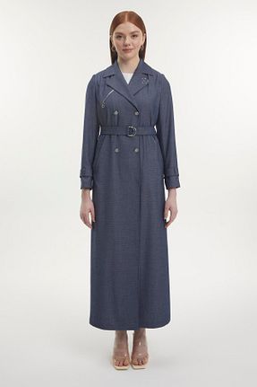 مانتو بلند حجاب سرمه ای زنانه Zühre - کد 935765029