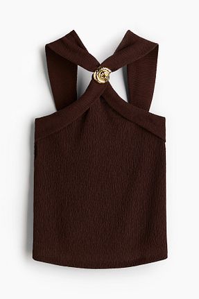 جلیقه قهوه ای زنانه اسلیم فیت H&M - کد 936913082