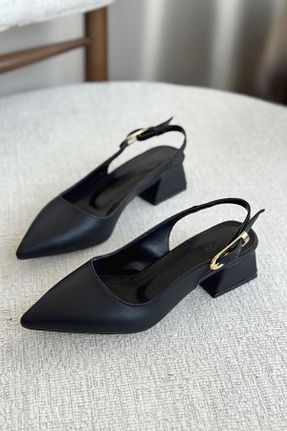 کفش پاشنه بلند کلاسیک مشکی زنانه چرم لاکی GOFFSHOES - کد 935831208