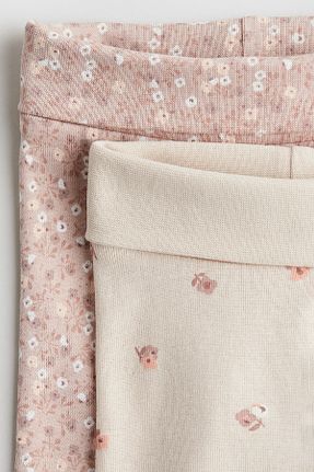 ساق شلواری صورتی بچه گانه پنبه ای H&M - کد 935858051