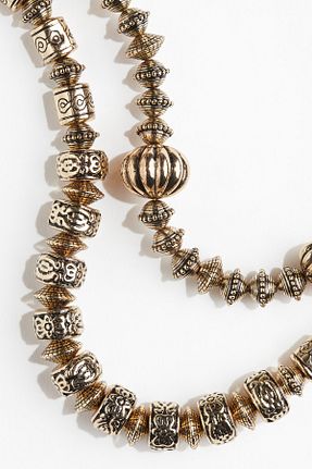 گردنبند جواهر زرد زنانه فلزی H&M - کد 935857900