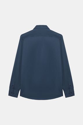 پیراهن طوسی مردانه تنگ W Collection - کد 716409302