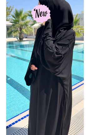 کلاه و ابایا مشکی زنانه مخلوط پلی استر NAKŞİDİL - کد 854156190