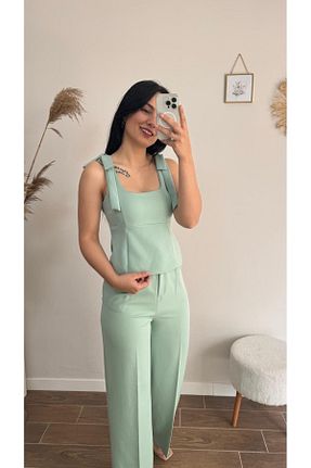 بلوز سبز زنانه ساده DUSOHOME - کد 933135385