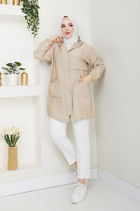 کلاه و ابایا بژ زنانه پنبه ای Pamuk Butik - کد 935880811
