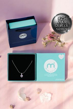 گردنبند نقره بنفش زنانه 925 عیار Mimodish - کد 926955302