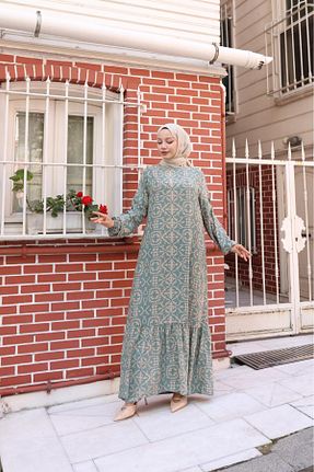 لباس حجاب سبز زنانه سایز بزرگ new ats - کد 809902531