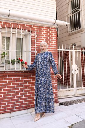 لباس حجاب سرمه ای زنانه Relaxed new ats - کد 809462607