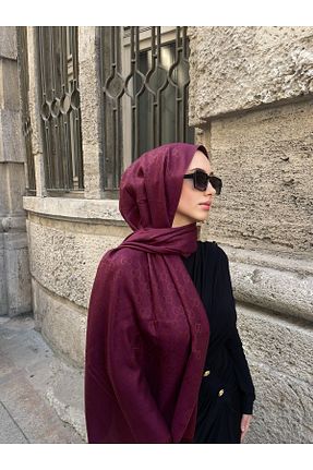 شال زرشکی زنانه Ecs - کد 935901699