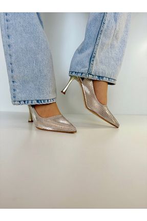 کفش مجلسی متالیک زنانه پاشنه نازک AHOORA SHOE - کد 931493043