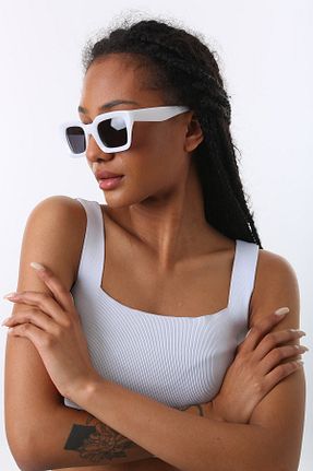 عینک آفتابی سفید زنانه UV400 ModaLand - کد 681405131