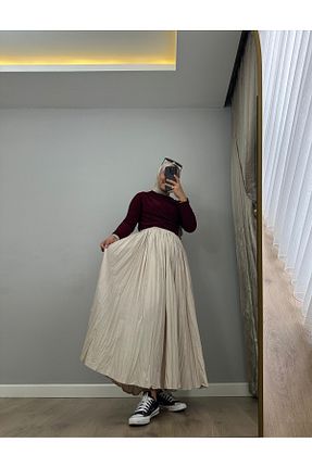 دامن بژ زنانه بافتنی GOFRE - کد 935968766