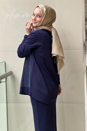 تونیک سرمه ای زنانه بافتنی Nuss - کد 925928242