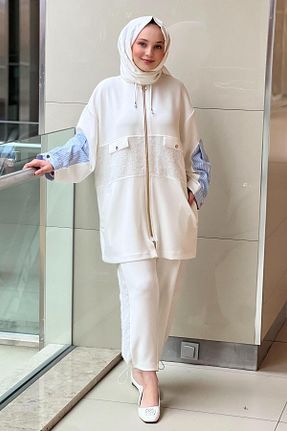 ست بالاتنه و پائین تنه نباتی زنانه بافتنی Ghisa - کد 931148392