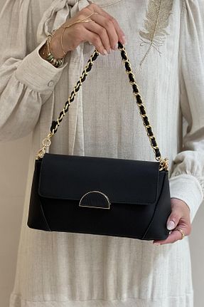 کیف دوشی مشکی زنانه چرم مصنوعی Levidor - کد 935995010