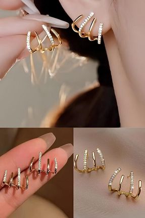 گوشواره جواهر زرد زیرکن PREGIO - کد 935997095