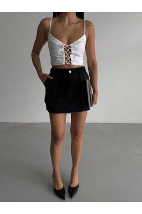 دامن مشکی زنانه جین Castivo Fashion - کد 936009868
