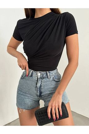 بلوز مشکی زنانه ساده mehbare - کد 936030857