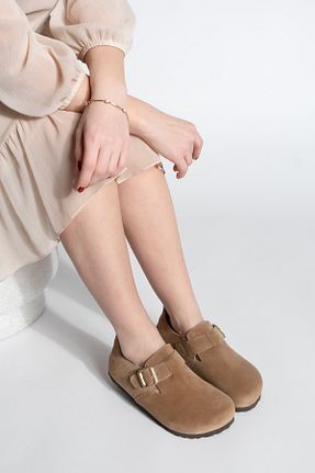 صندل قهوه ای زنانه پاشنه تخت Marjin - کد 923393872
