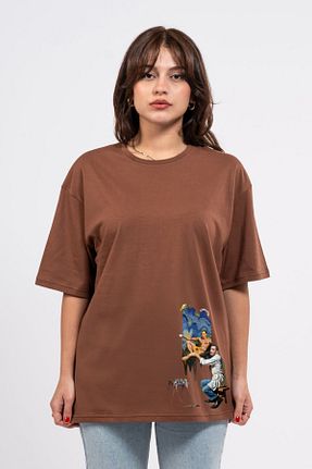 تیشرت رنگی زنانه اورسایز LUMARTA - کد 936121258