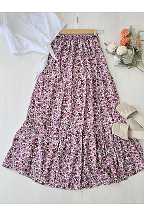 دامن صورتی زنانه ویسکون Nefs - کد 798480340