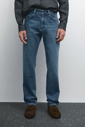 شلوار جین سرمه ای مردانه پاچه تنگ Massimo Dutti - کد 929859260