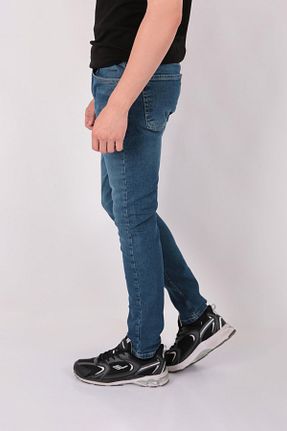 شلوار جین آبی مردانه پاچه تنگ Five Pocket - کد 936190008