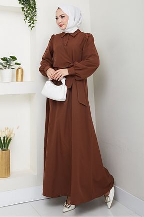 لباس حجاب قهوه ای زنانه رگولار Bestenur - کد 936238522