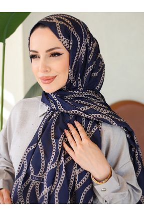 روسری سرمه ای پنبه پلی استر efdal şal eşarp - کد 936190898