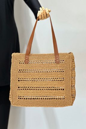کیف ساحلی بژ زنانه حصیر Remsa Mayo - کد 936170791