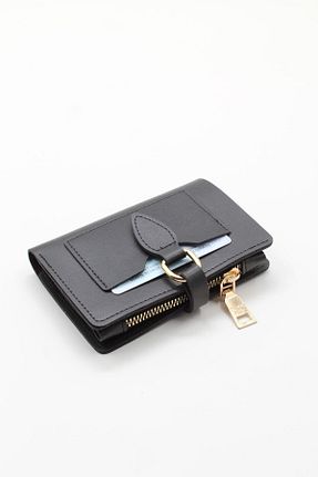 کیف پول مشکی زنانه ابعاد کوچک Womancraft - کد 64959563