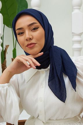 روسری سرمه ای پنبه ای Silk Home - کد 731068705