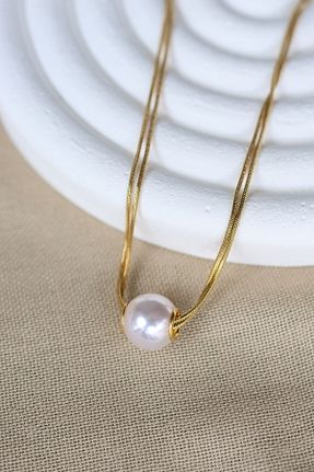 گردنبند مروارید زرد FİRST JEWELRY - کد 926089419