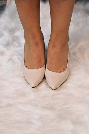 کفش پاشنه بلند کلاسیک بژ زنانه چرم مصنوعی mybellashoes - کد 936193129