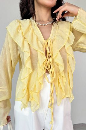 بلوز رنگی زنانه بافت دار Cappmoda - کد 936245496