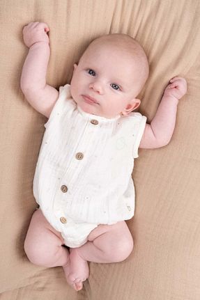 بادی و سرهمی نوزادی نباتی بچه گانه %100 پنبه ارگانیک Little Gusto - کد 926565735